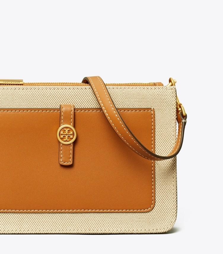 Tory Burch Walker Canvas DoubleZip Crossbody Bag, Women's Fashion