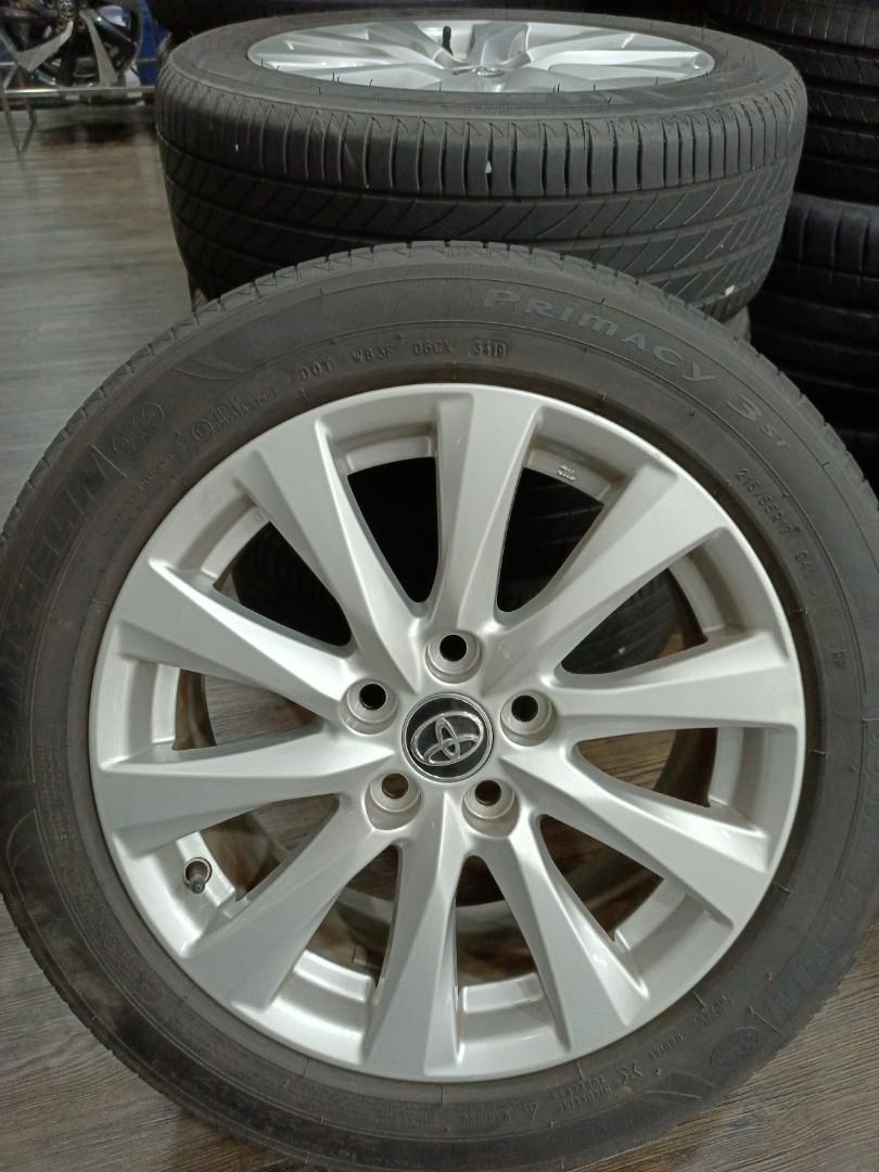 Used 17" Original Toyota Rims and Tyres, Car Accessories, Tyres & Rims on Carousell