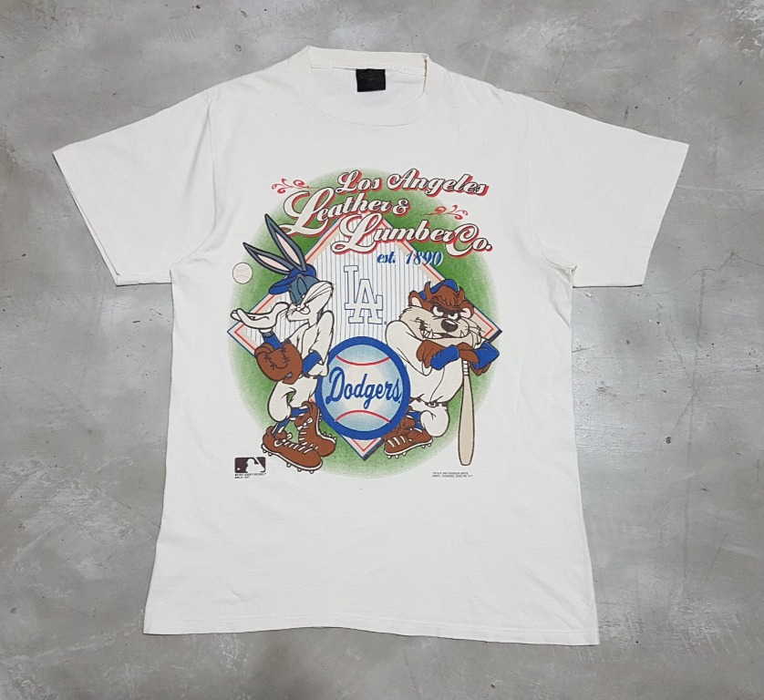 VTG Los Angeles LA Dodgers T Shirt MLB Looney Tunes Art - iTeeUS