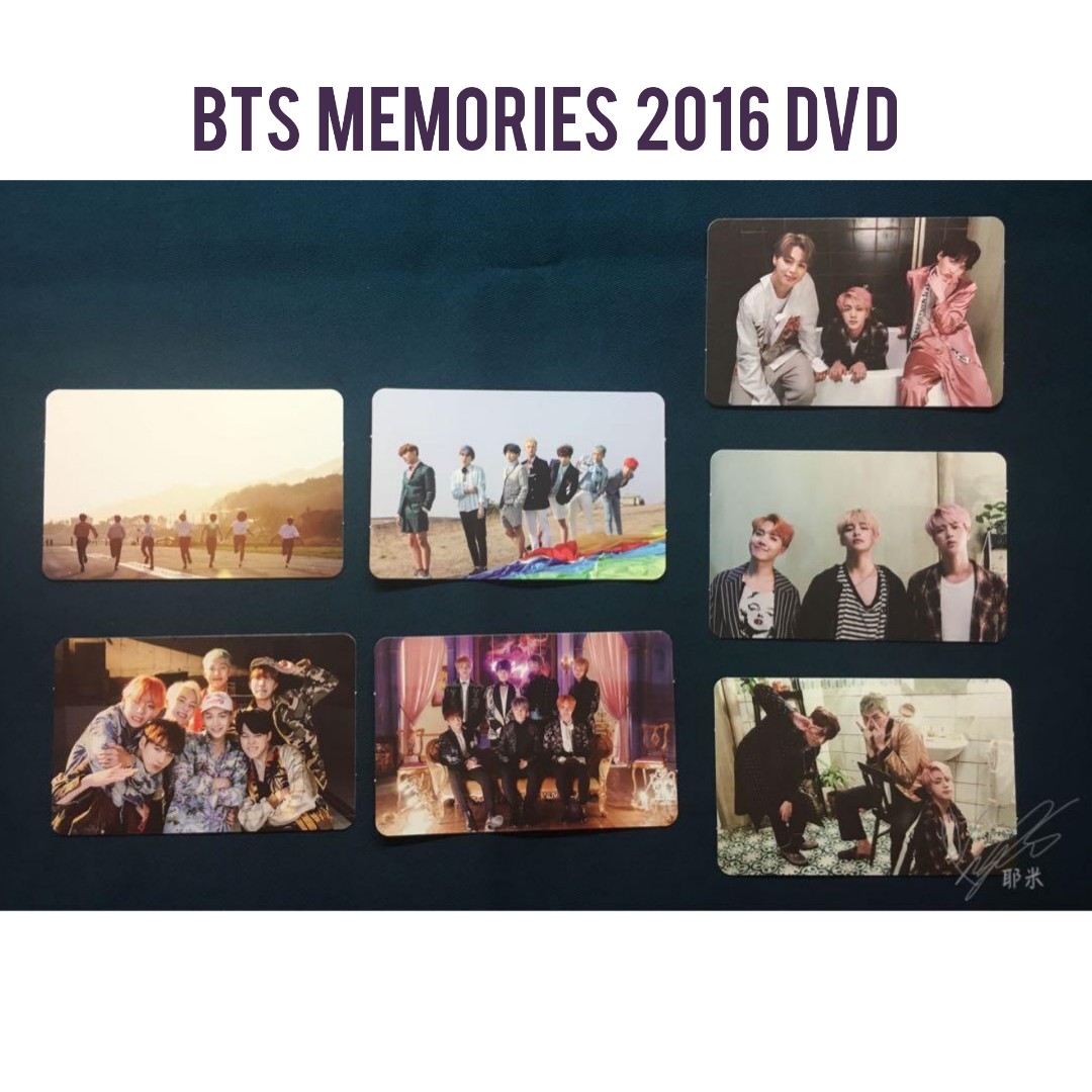 WTS/PO] BTS Memories 2016 Official DVD PC Photocards, Hobbies  Toys,  Collectibles  Memorabilia, K-Wave on Carousell