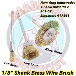1/8” Shank Brass Wire Brush For Rotary Tool (Suit Dremel)