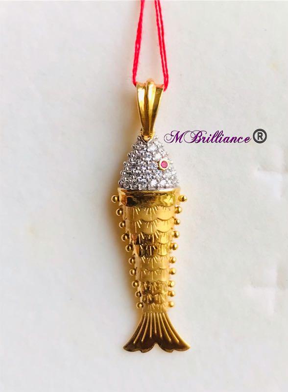 916 gold korean fish pendant Women s Fashion Jewelry