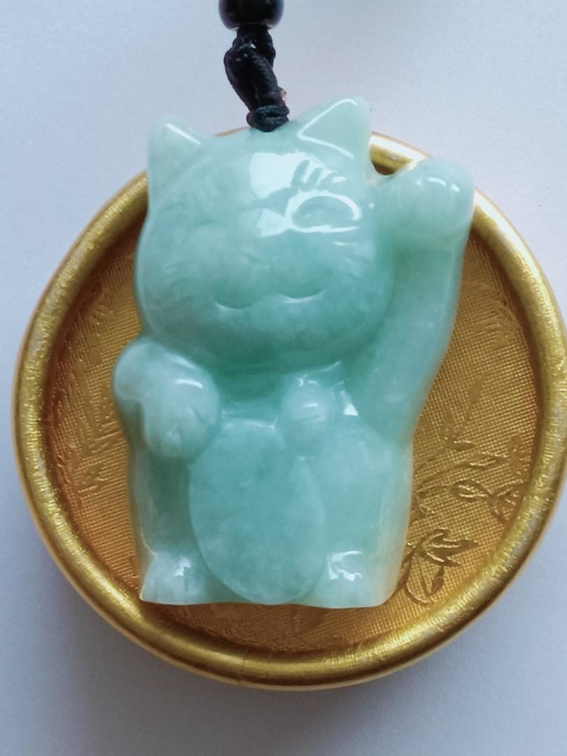 Jade cat outlet pendant