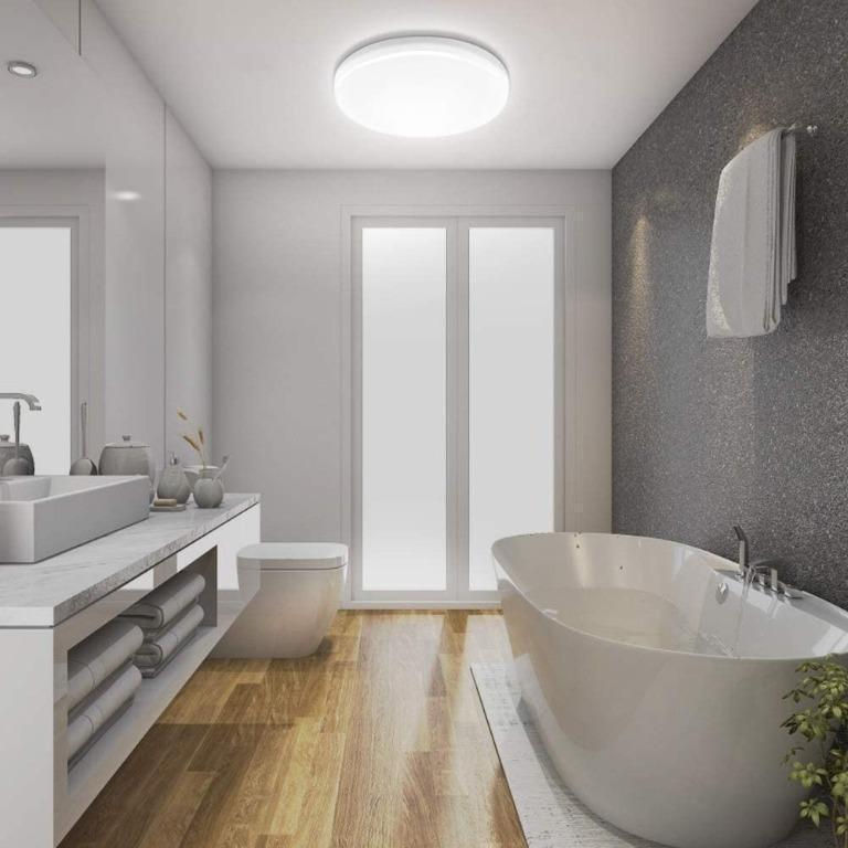 AA175 Bathroom Led Ceiling Light 22W Daylight Ceiling Light Ø 30cm  Waterproof IP20 for Kitchen Bathroom Bedroom Hallway [Energy Class A++],  Furniture u0026 Home Living, Lighting u0026 Fans, Lighting on Carousell