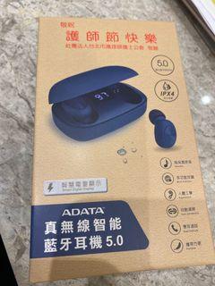 ADATA真無線智能藍芽耳機 全新（白）