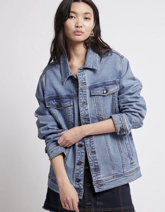 AJE tori denim jacket Women s Fashion Clothes on Carousell