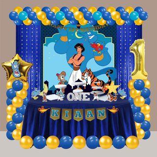 Aladdin Theme Theme - Our Best Selling Curtain Backdrop Deluxe Party Package