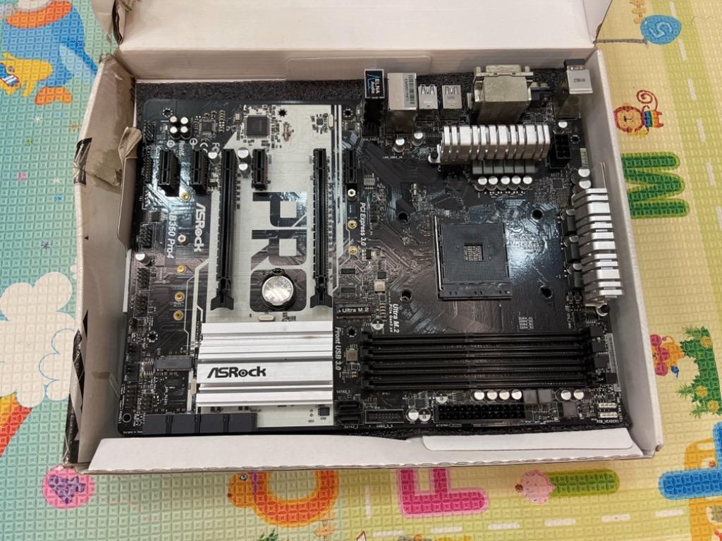 ASROCK AB350 PRO4 Motherboard 6 x PCIe Computers Tech Parts