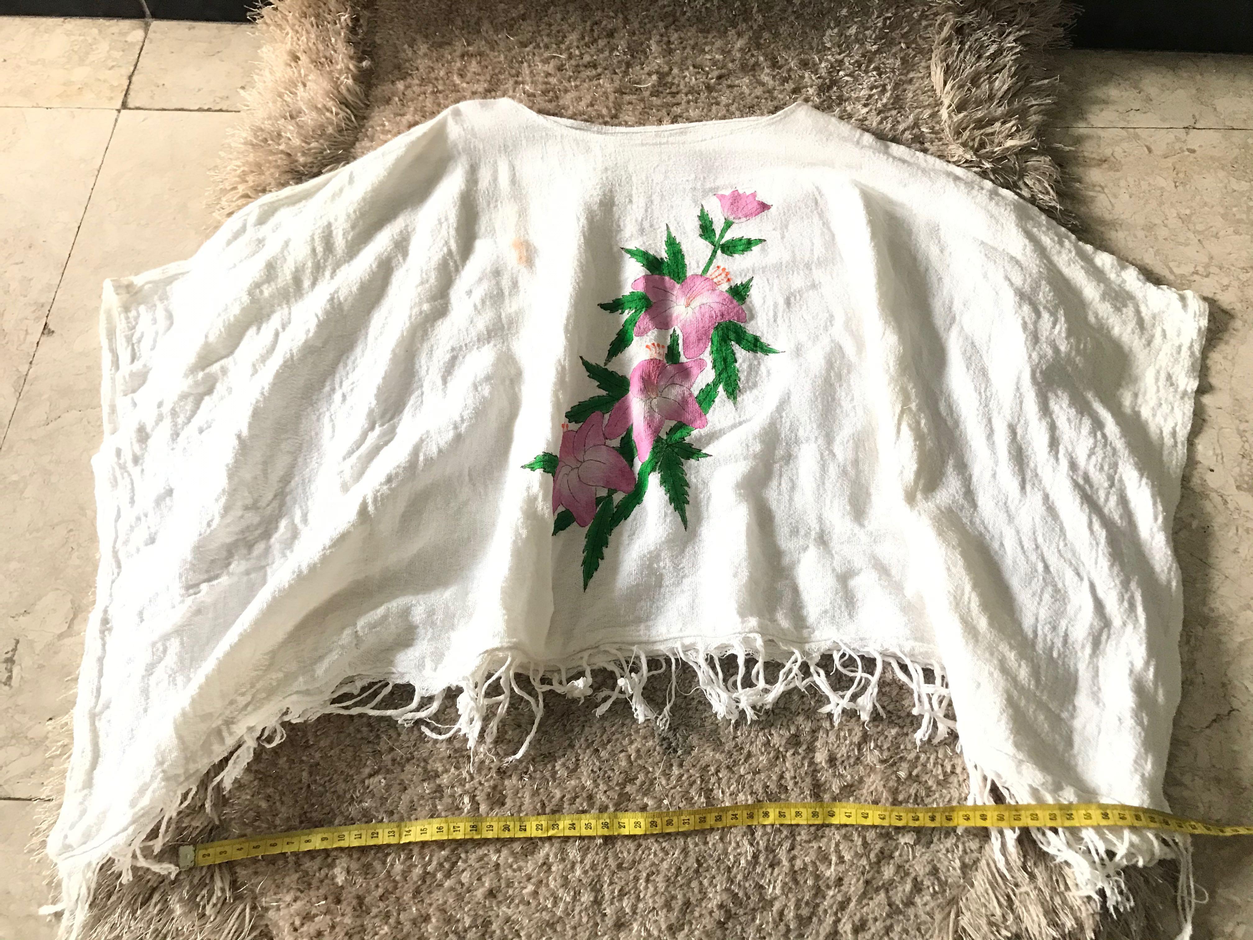 Atasan Bali Hippies Ala Gucci Bordir Sulam Kaftan Tunik Keren Flamboyan Bunga Rose Mawar Pink Hijau Ld 124 Fesyen Wanita Pakaian Wanita Atasan Di Carousell