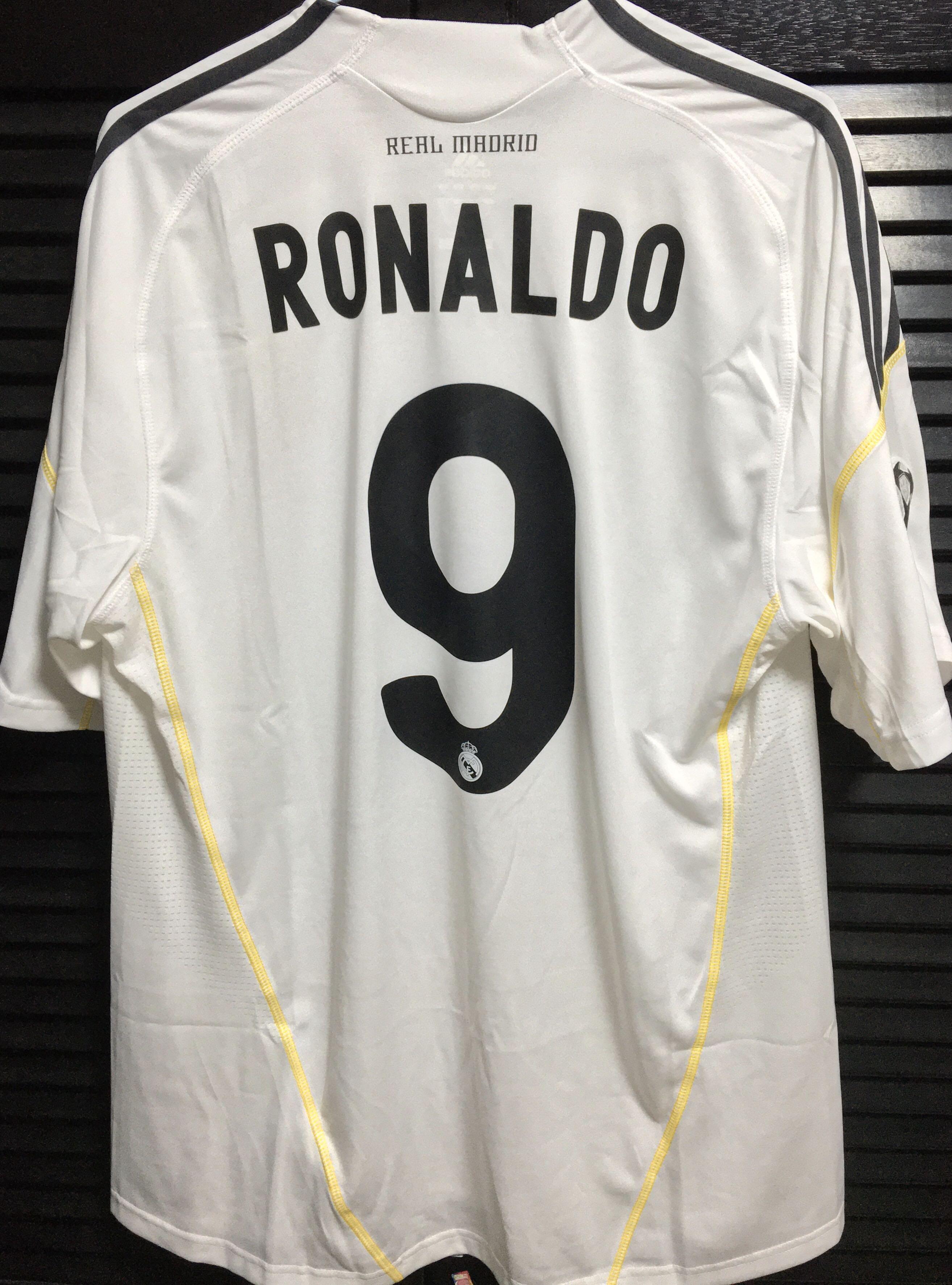 2009-10 Real MADRID Home S/S No.9 RONALDO UCL 09-10 RMCF UEFA CL jersey  shirt