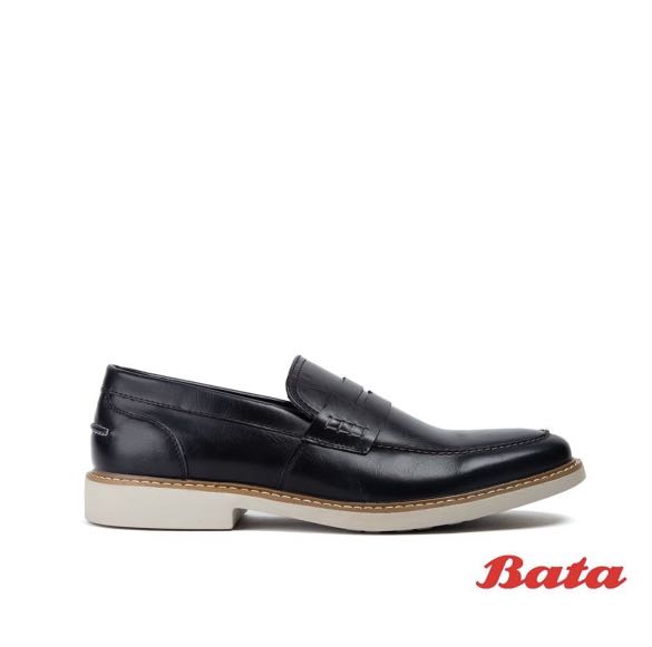 bata black office shoes
