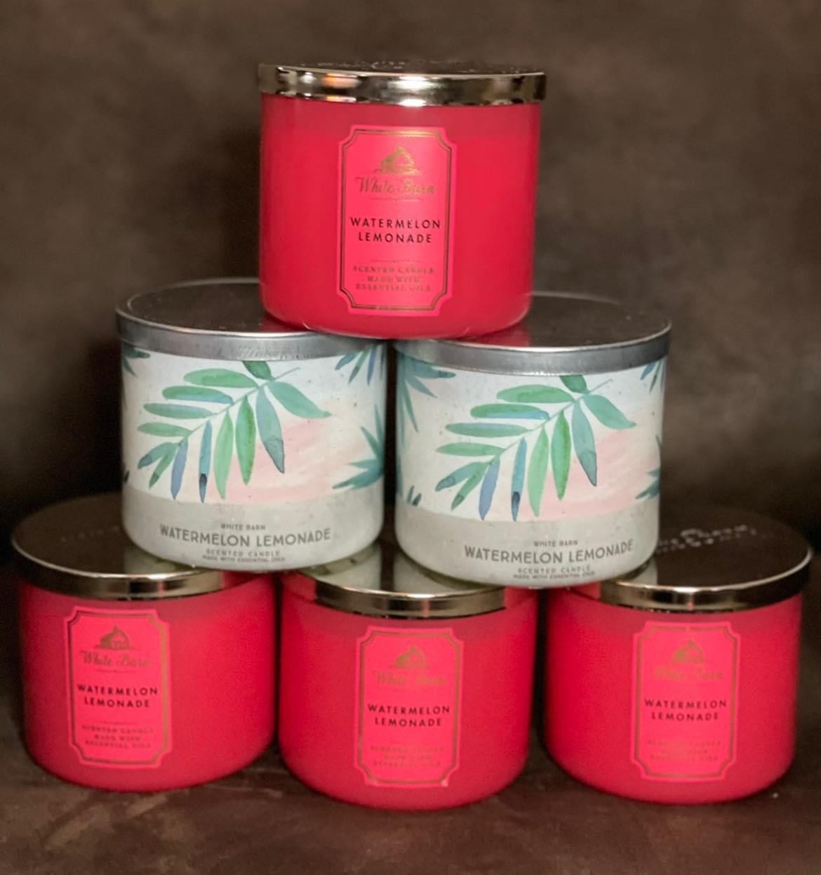 1 Bath & Body Works White Barn WATERMELON LEMONADE Large 3-Wick Candle 14.5 oz 