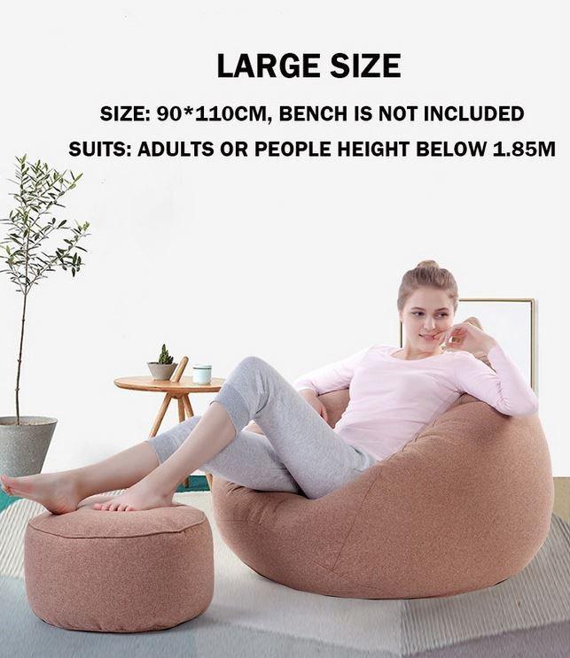 Bean Bags Sofa Chair with Leg Stools Furniture Home Living
