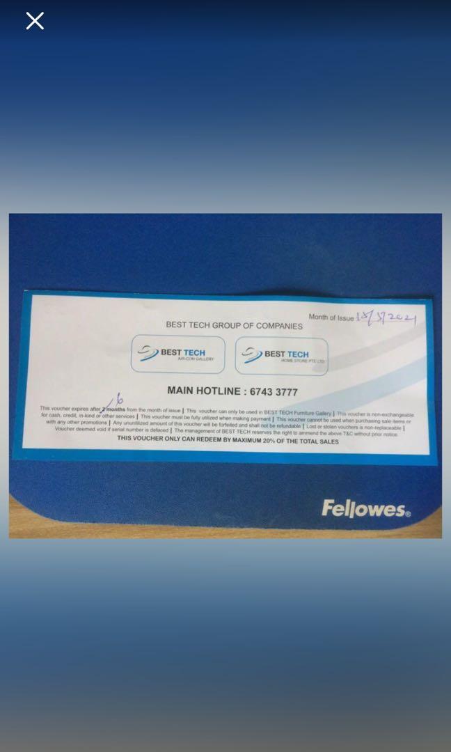 Best tech Home store voucher, Tickets & Vouchers, Vouchers on Carousell