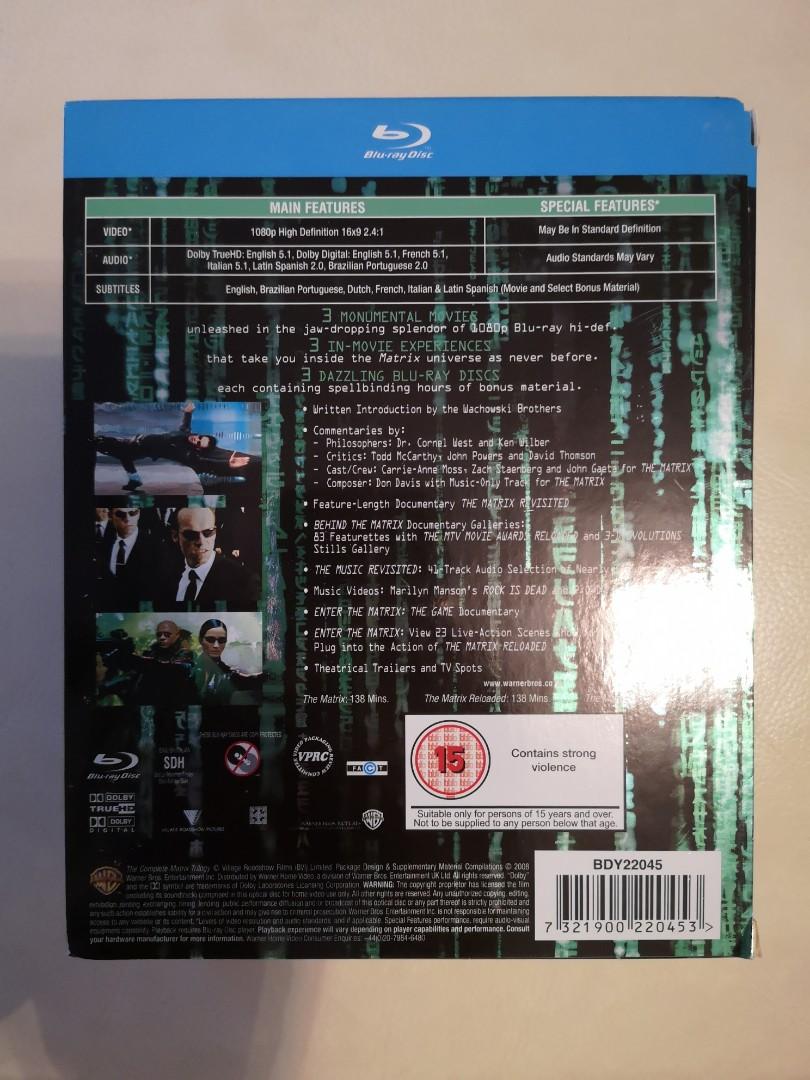 Bluray Complete Matrix Trilogy, Hobbies & Toys, Music & Media, CDs