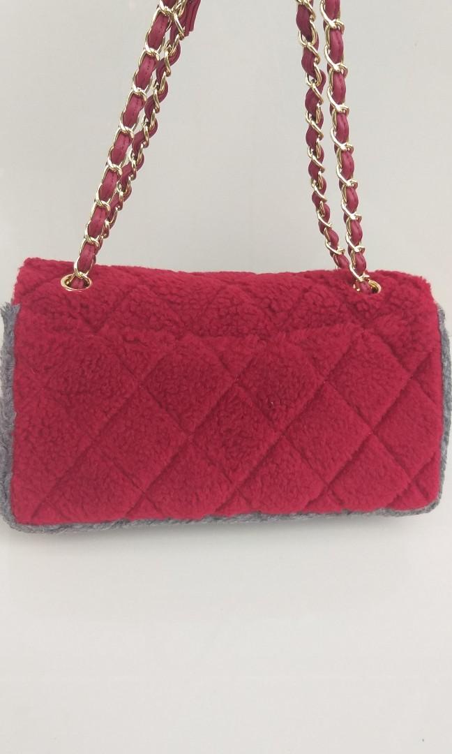 Chanel fleece sales bag