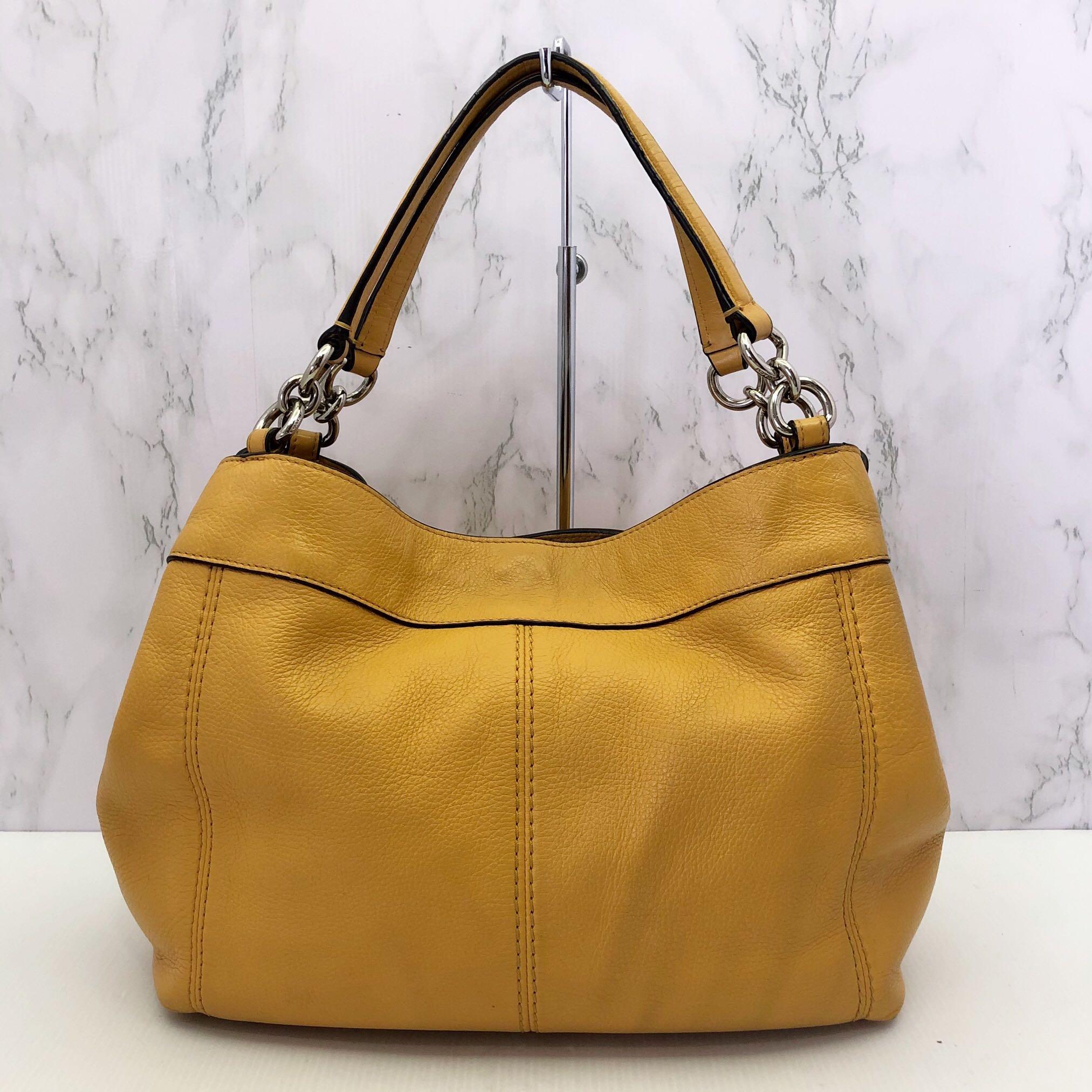 COACH F23537 YELLOW LEATHER SHOULDER BAG 217009830 Luxury Bags Wallets on Carousell