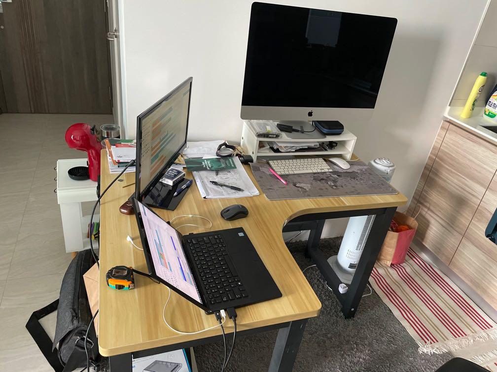 Solid wood Computer Table -120/100 L shape - great quality, Furniture ...