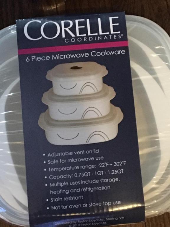 Corelle Coordinates 6-Piece Microwave Safe Cookware/Storage Set