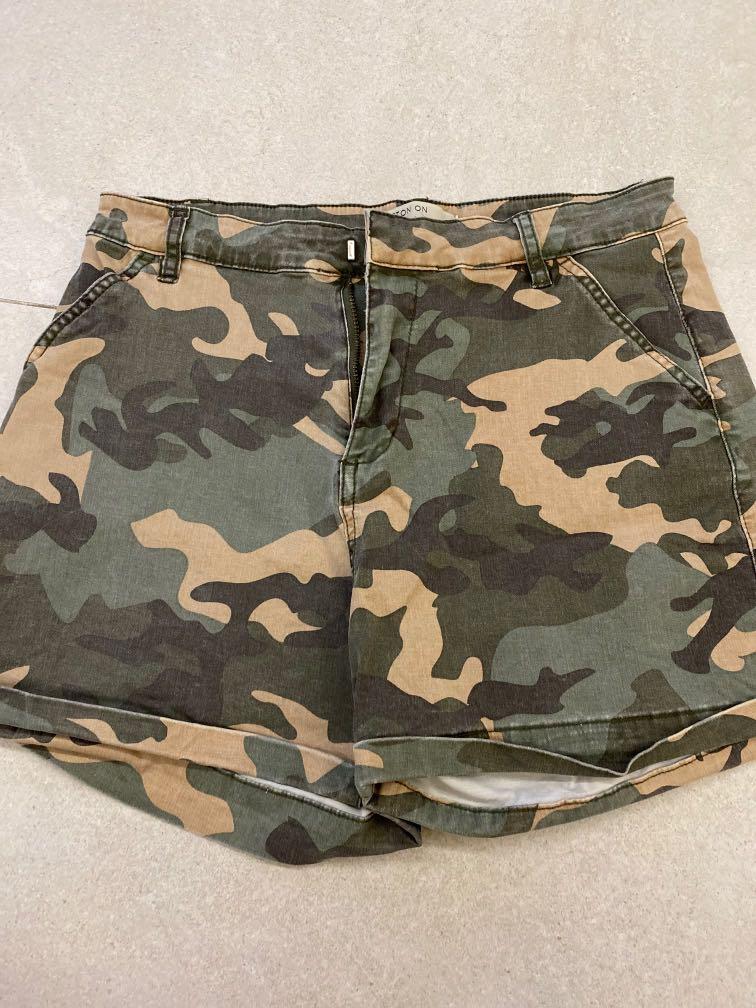 cotton on camo shorts, Women's Fashion 