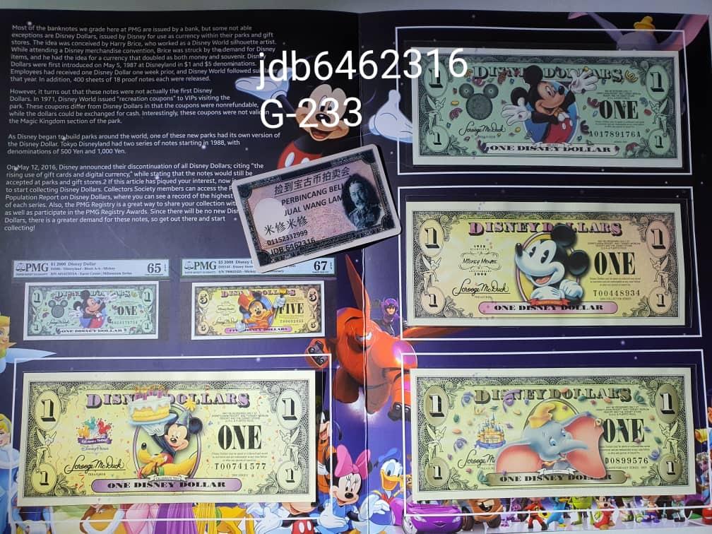 ディズニーダラー　2001年　ミッキーマウス　Aシリーズ　5ダラー ディズニーダラー 2001年 ミッキーマウス Aシリーズ 5ダラー