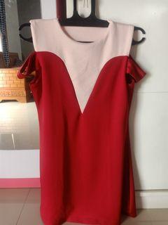 Dress merah putih