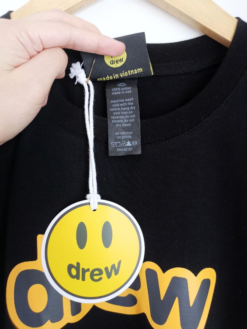 Drew House Script Tee by Justin Bieber (Category: Luxury Apparel) located in Makati City. Submitted by _collectorschoice_ (Listing ID 1088637222, Image 3). Description: Drew House Script Tee by Justin Bieber *This Drew House shirt was released as a part of Justin Bieber's clothing line *Rib neckband *Brand new *100% cotton *Size on tag: Large *Width: 21 inches *Length: 27 inches *Unisex *MOP: BPI or Unionbank *Plus shipping fee *Courier: JRS only