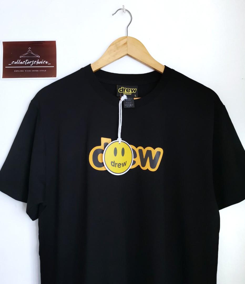 Drew House Script Tee by Justin Bieber (Category: Luxury Apparel) located in Makati City. Submitted by _collectorschoice_ (Listing ID 1088637222, Image 2). Description: Drew House Script Tee by Justin Bieber *This Drew House shirt was released as a part of Justin Bieber's clothing line *Rib neckband *Brand new *100% cotton *Size on tag: Large *Width: 21 inches *Length: 27 inches *Unisex *MOP: BPI or Unionbank *Plus shipping fee *Courier: JRS only