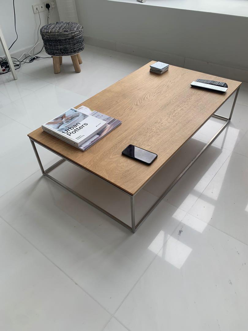 Ethnicraft oak thin clearance coffee table