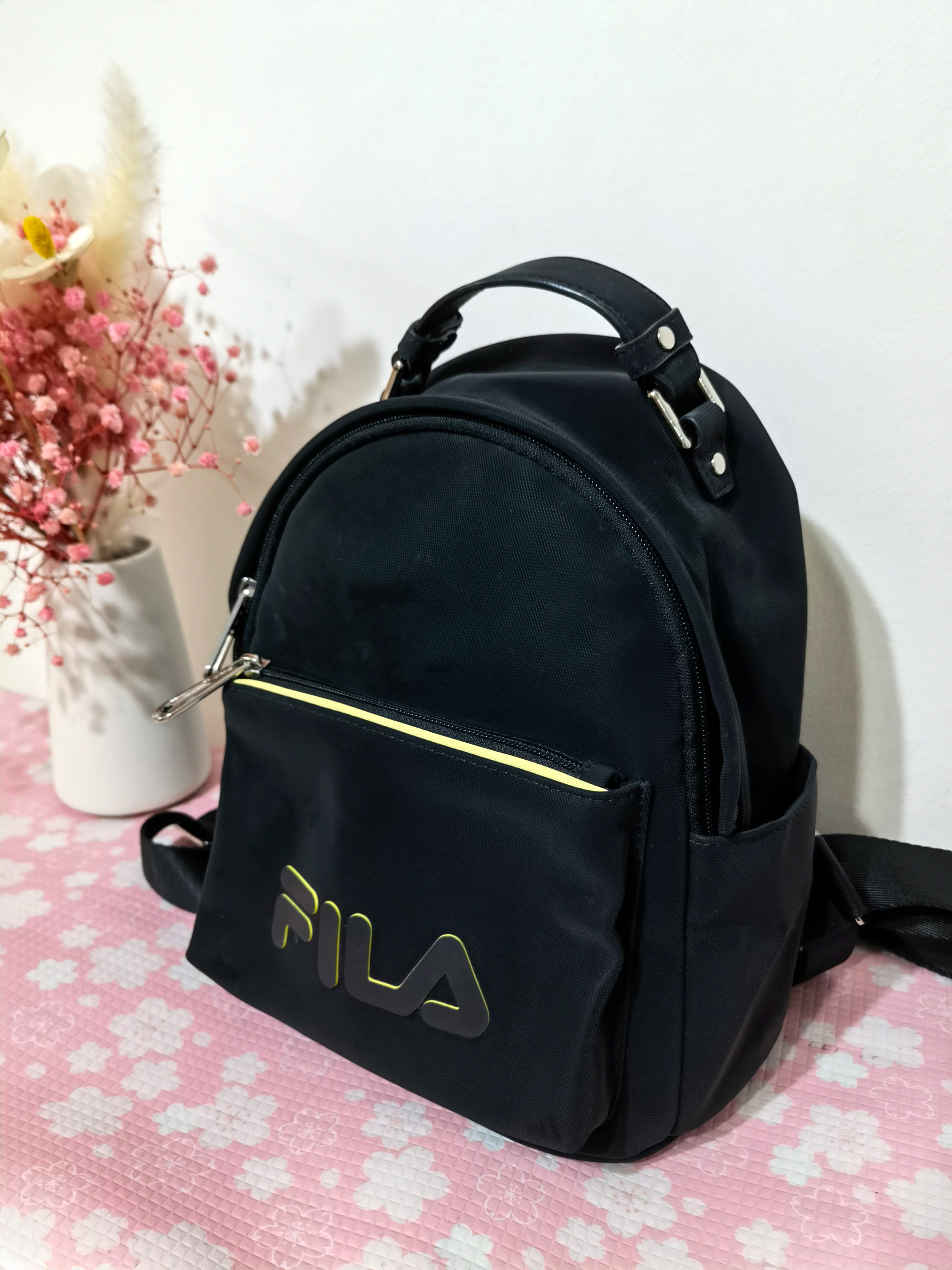 Fila Backpack (Black), Women's Fashion, Bags & Wallets, Backpacks on ...