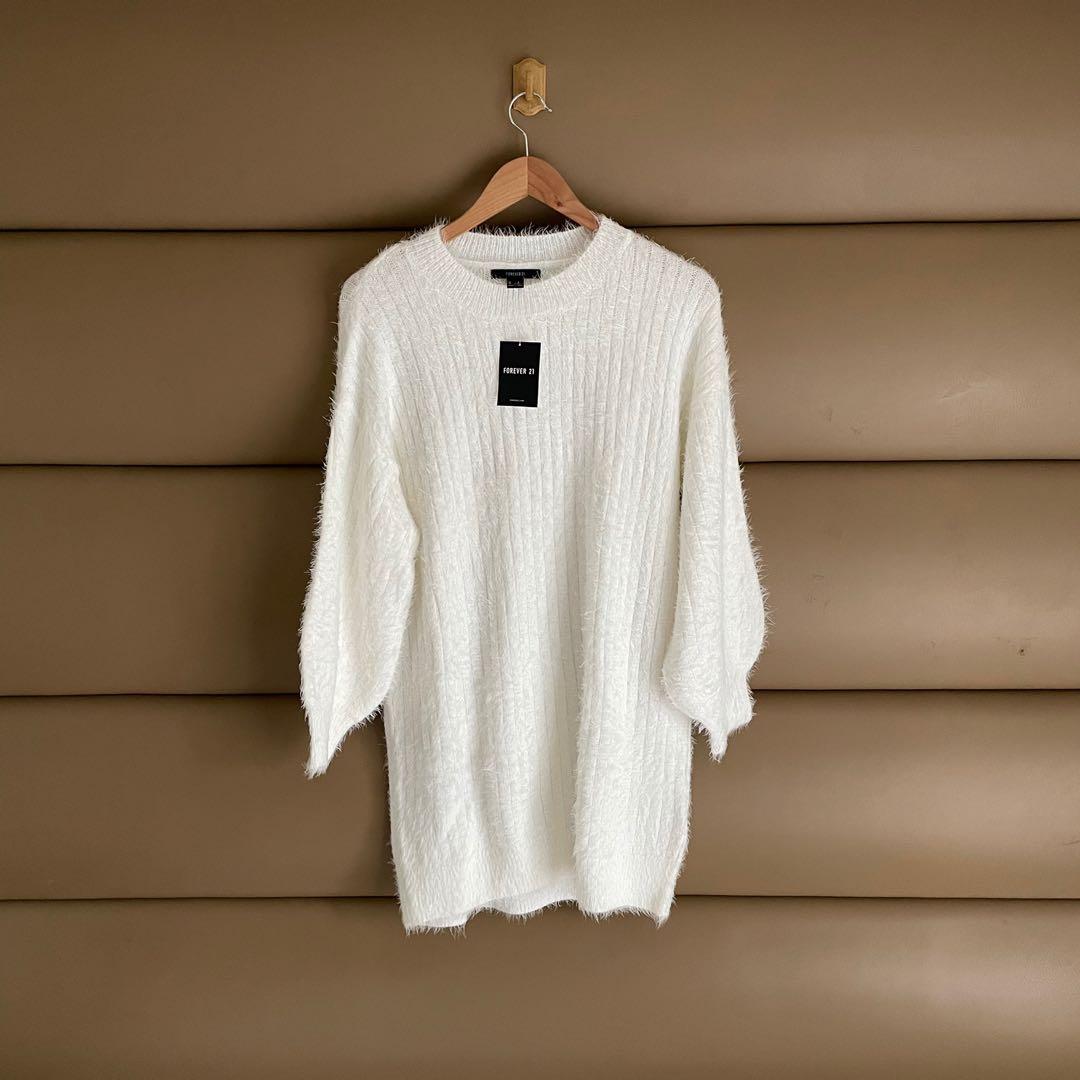 fuzzy knit sweater dress