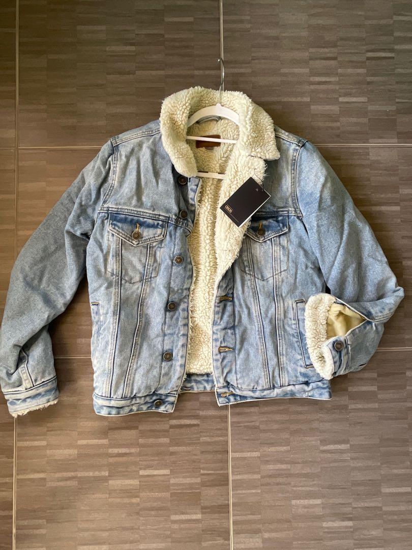 Fully lined sherpa denim jacket cheap