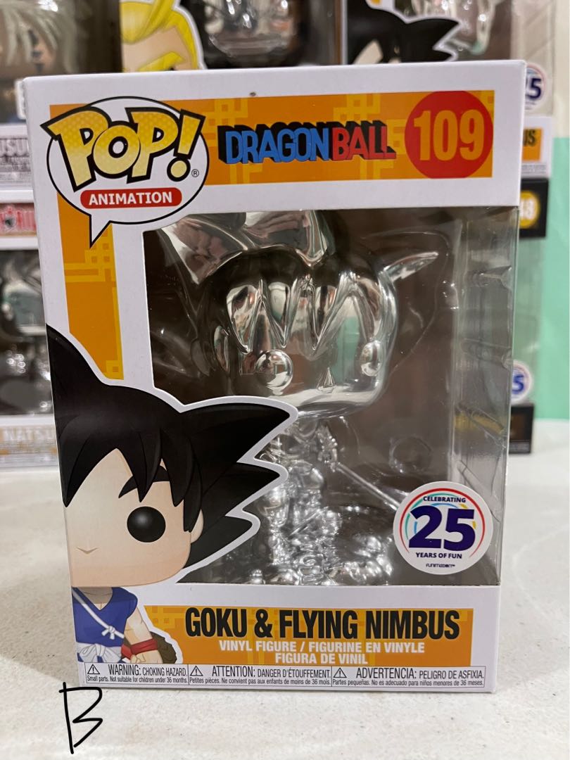 Funko Pop Goku & Flying Nimbus (Silver Chrome), Hobbies & Toys, Toys