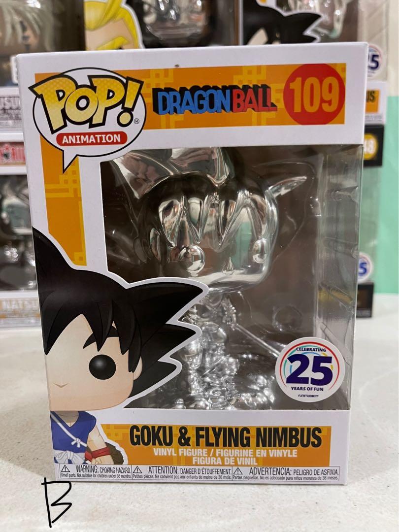Funko Pop - Goku & Flying Nimbus (Silver Chrome) (Category: Designer & Blind Box Toys) located in Makati City. Submitted by argonomic (Listing ID 1088625573, Image 1). Description: Goku & Flying Nimbus (Silver Chrome) 109 Funimation Brand New (Shipped from US) Box Condition - 8.5/10 (See Photos) Free sorter box and boss protector Delivery via Grab or Lalamove, to be shouldered by the Buyer.