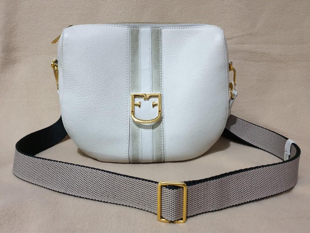 Furla white sling saddle bag 2019