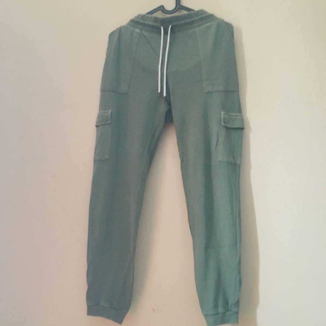 GAP GREEN SWEATPANTS, Fesyen Wanita 