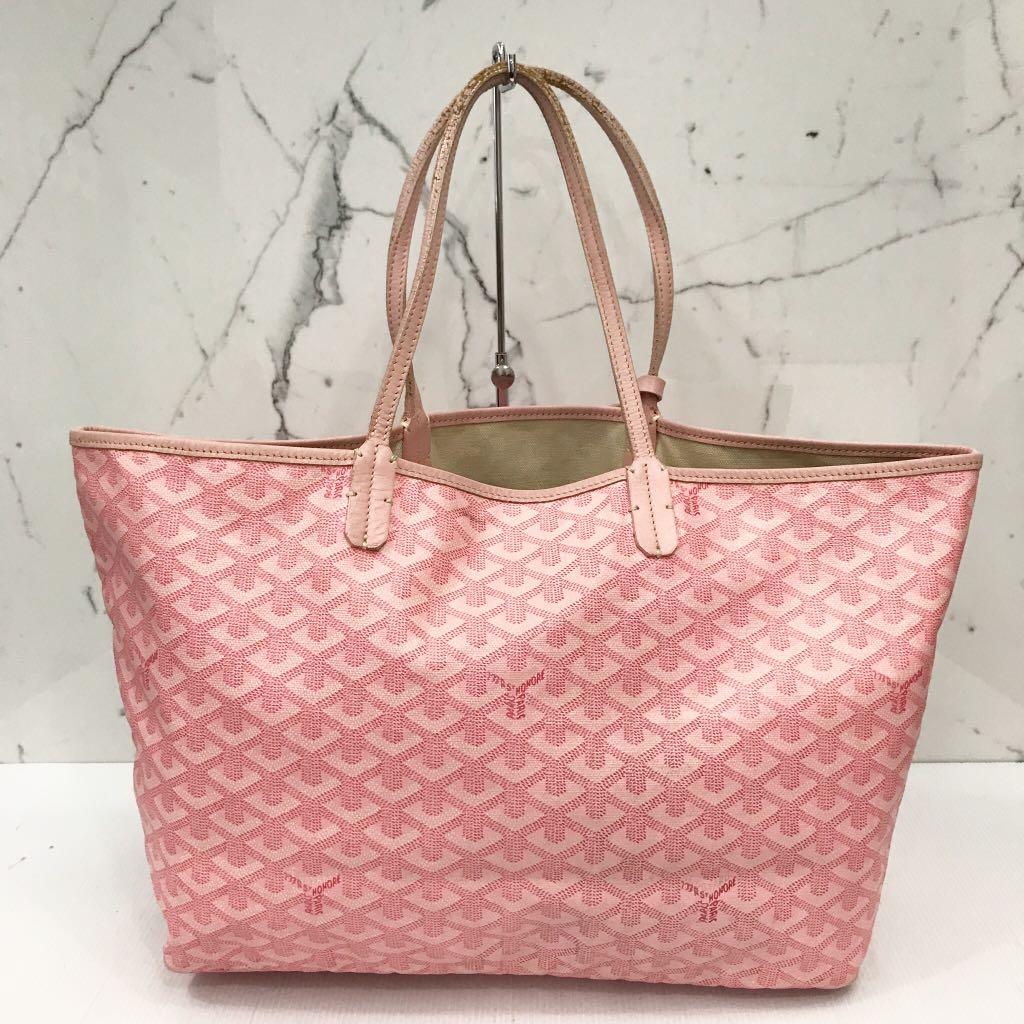 Goyard Ultra Rare Pink Chevron St Louis Tote with Pouch 1GY1202 at