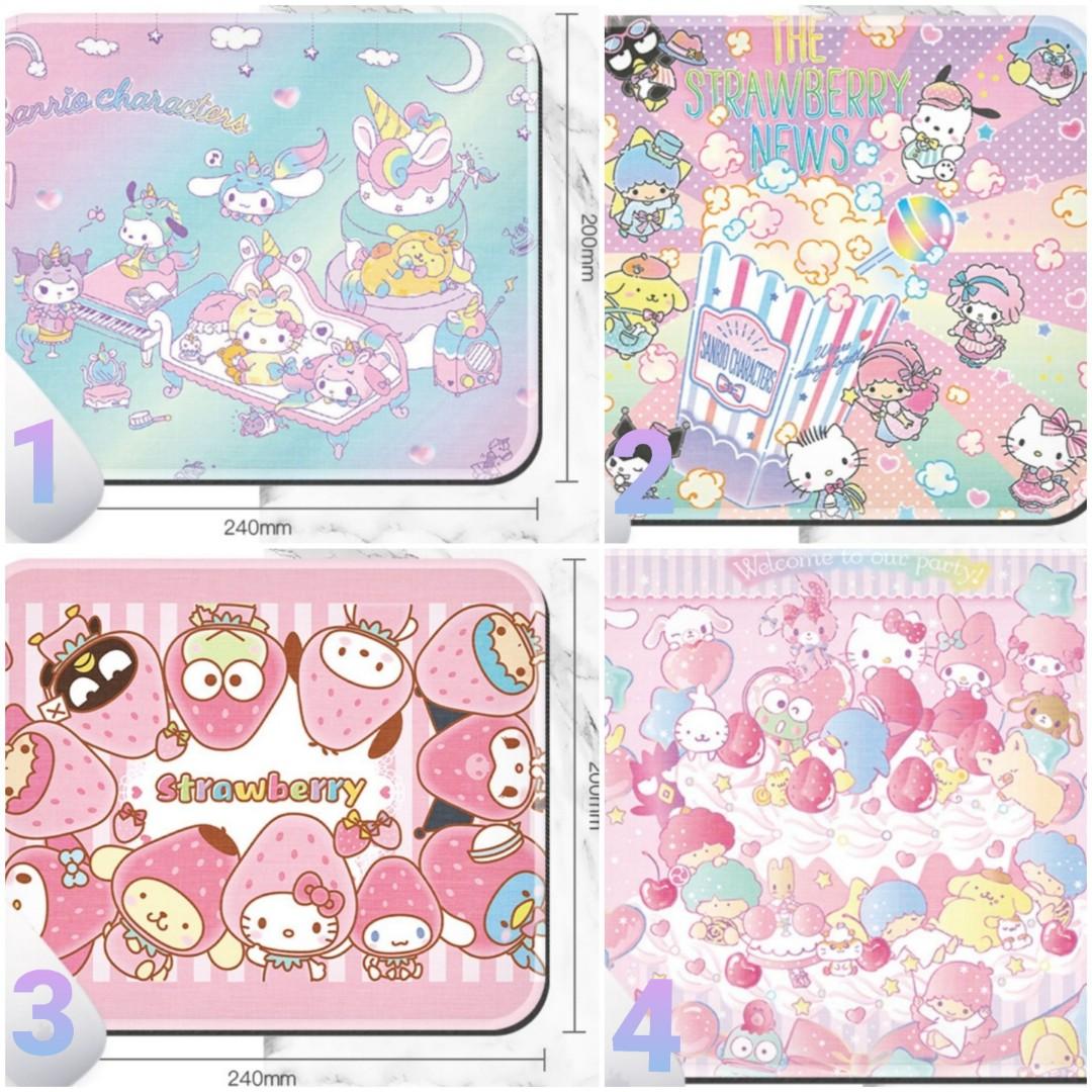 Hello kitty & Sanrio characters mouse pad, Everything Else on Carousell