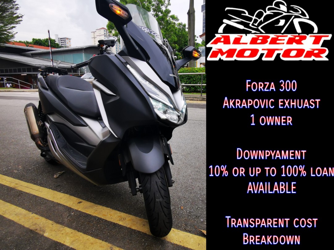 HONDA FORZA 300 AKRAPOVIC EXHUATS, Motorcycles, Motorcycles for Sale, Class  2A on Carousell