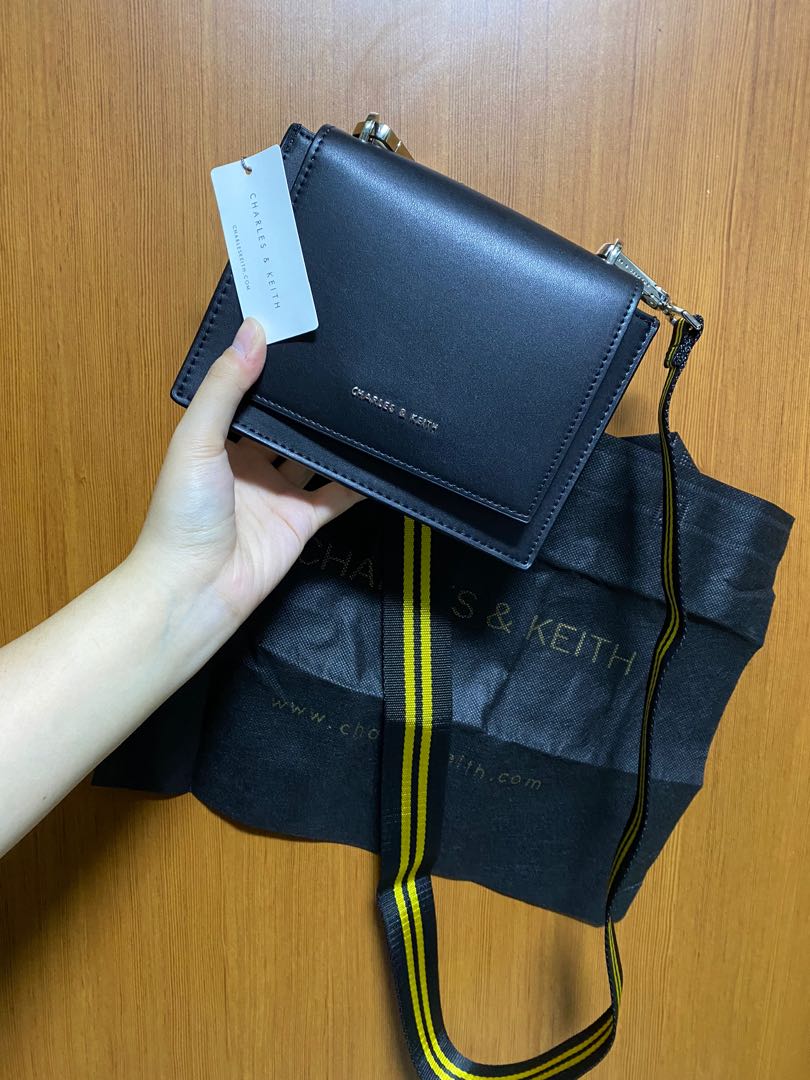 Charles and keith new arrivals sling bag black