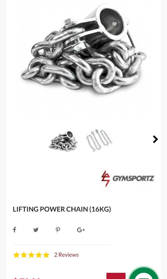 Lifting Power Chain, 16kg in Pairs, Sports Equipment, Exercise