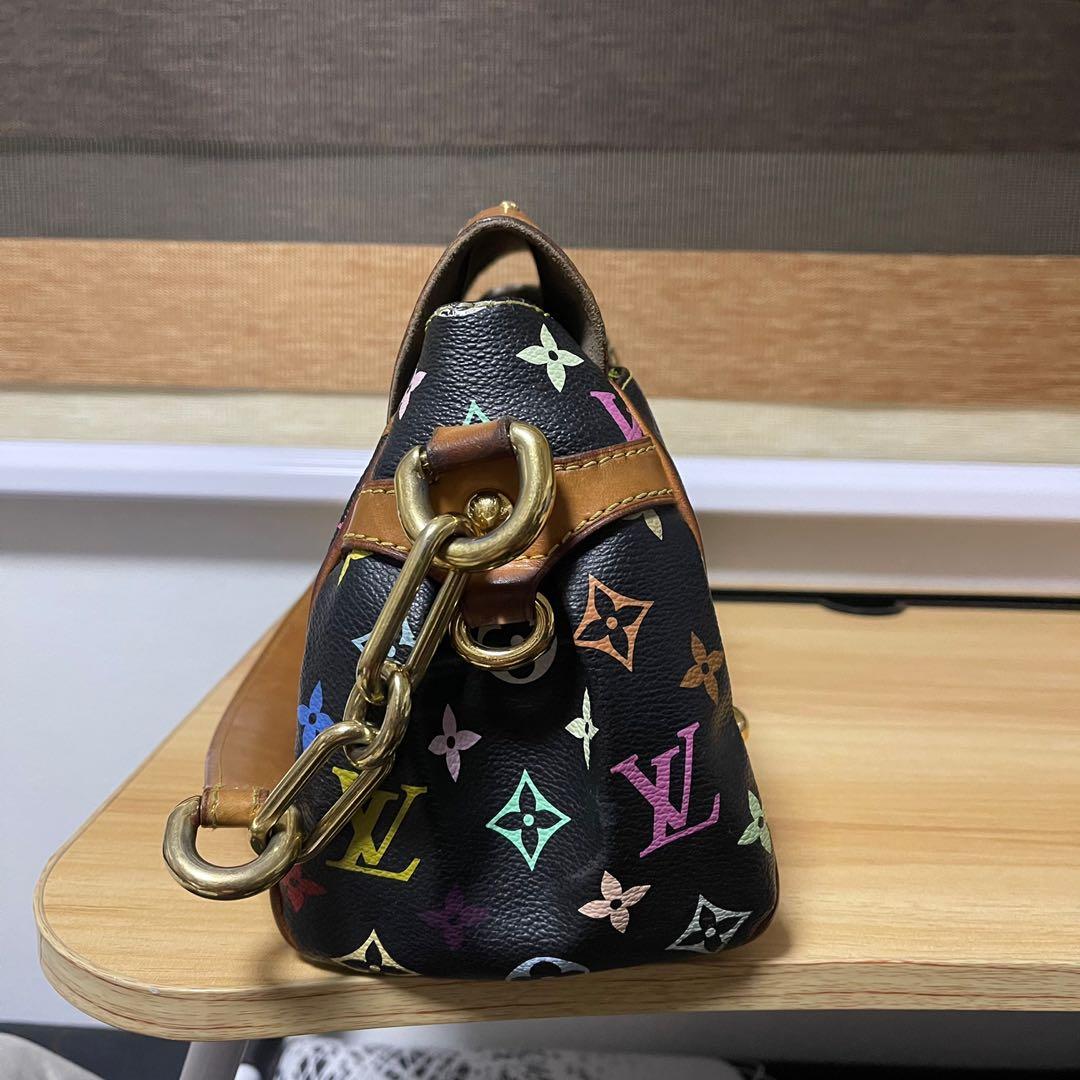 LOUIS VUITTON Monogram Multicolor Beverly MM Black 95238