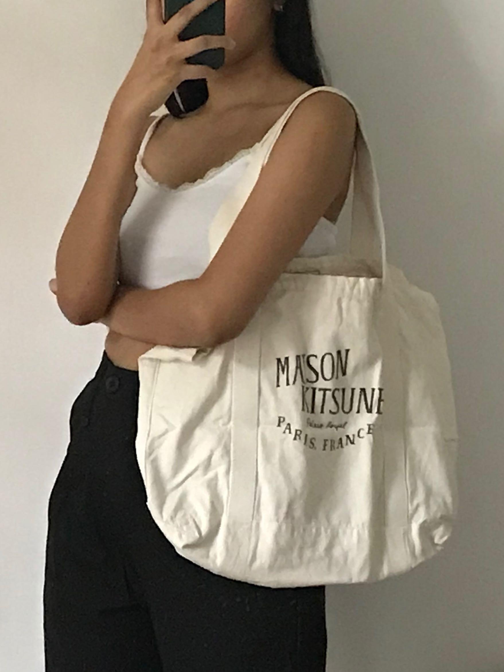 Maison Kitsune Tote Bag Fesyen Wanita Tas Dompet On Carousell