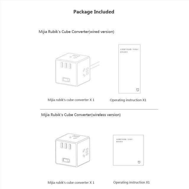 Mijia Rubik's Cube Converter Power Strip 3USB Socket in Wired and ...