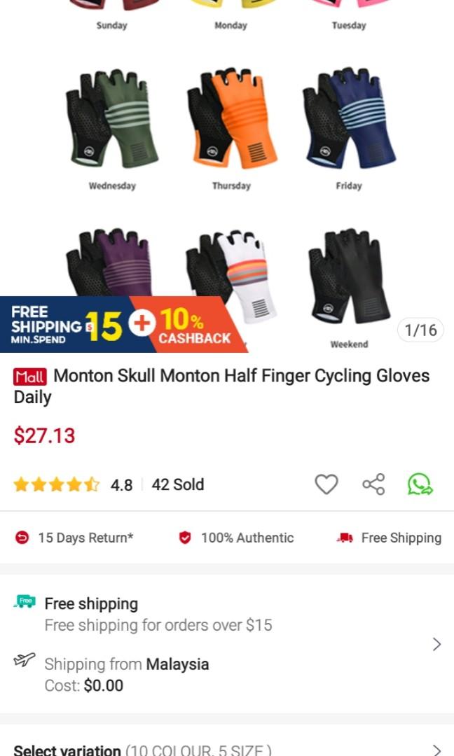 cycling over gloves