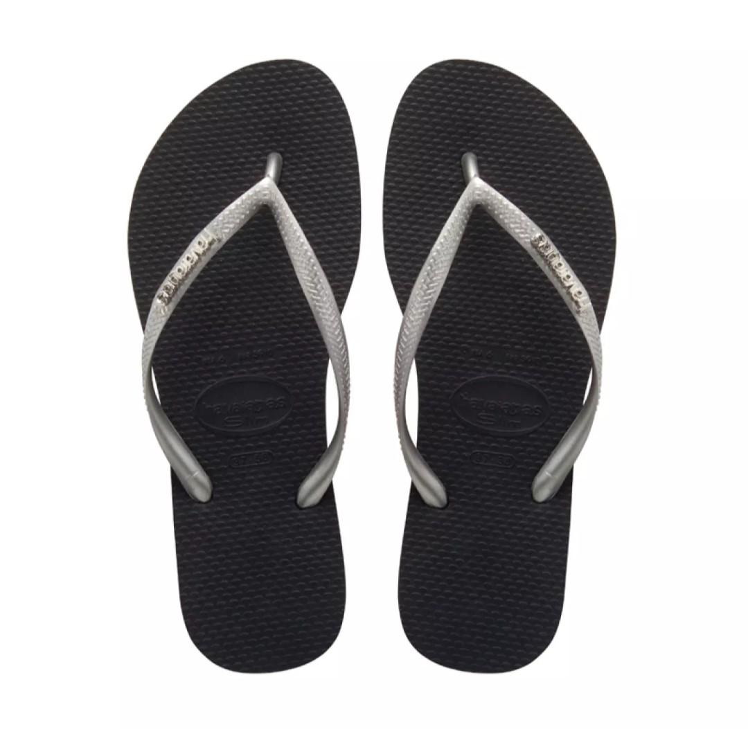 Black and silver havaianas clearance