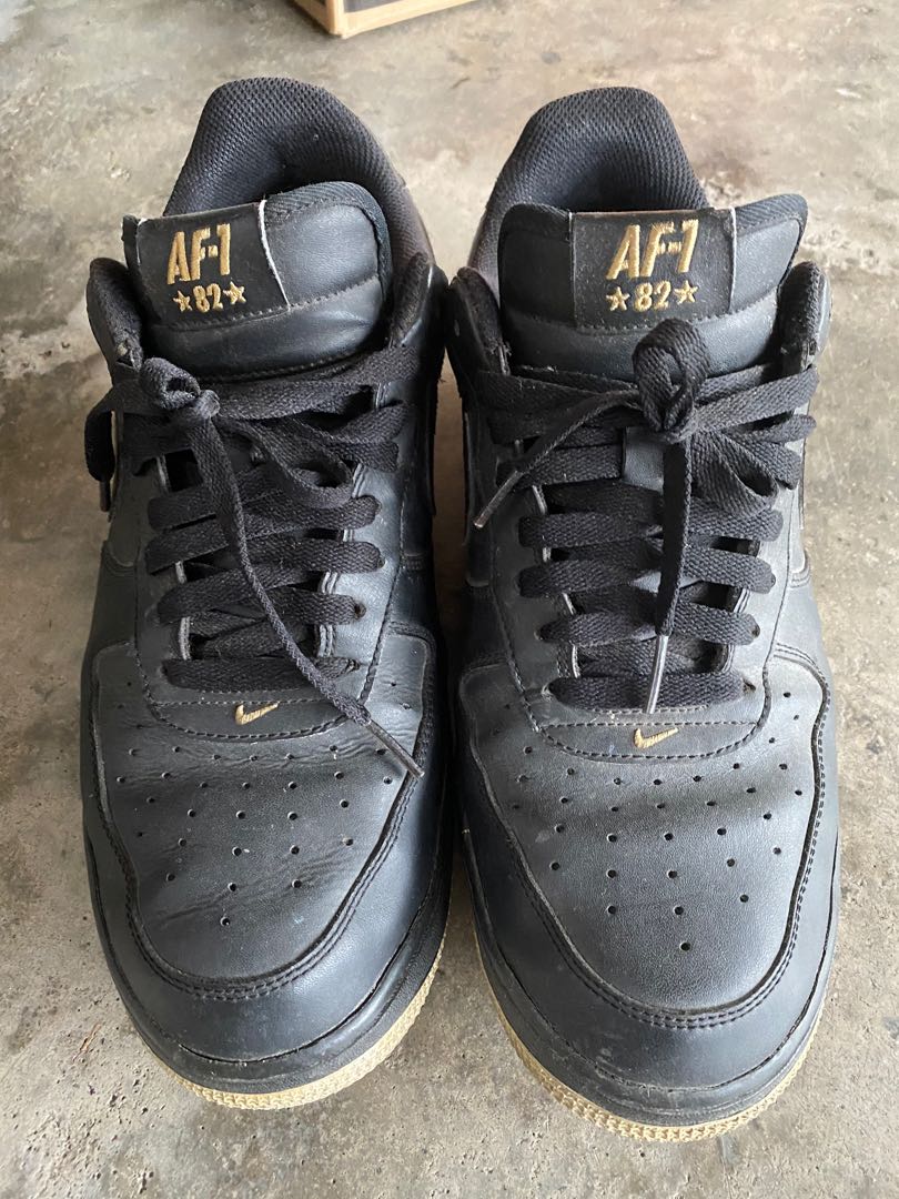 Nike AF1-82 airforce black/gold, Fashion, Footwear, on Carousell
