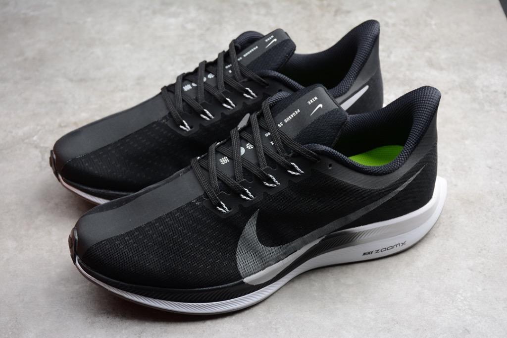 NIKE ZOOM Pegasus 35 Turbo men women Black running shoes Euro 36