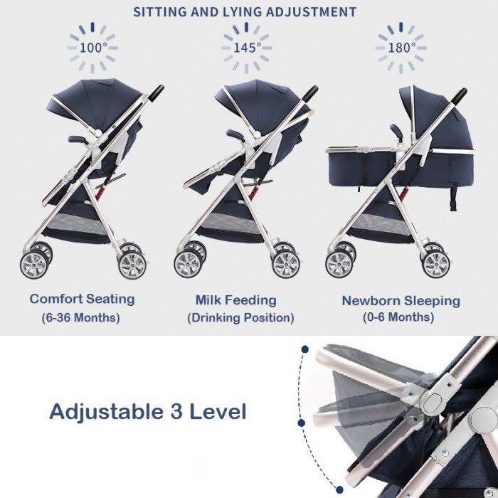 OSUKI Premium Baby Stroller 2 Way Facing 3 in 1