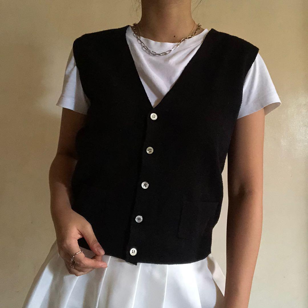 button down vest womens